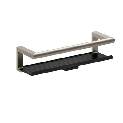 Cosmic Bathroom Shelf, Bathroom Organizer, With Glass Wiper Matt Stainless Steel , Architect S+ Collection - image 1