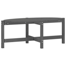 Berkfield Coffee Table Grey 118X63X45 Cm Solid Wood Pine - thumbnail 2