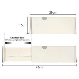 4Pcs  White Adjustable Drawer Separators Organizers - thumbnail 2