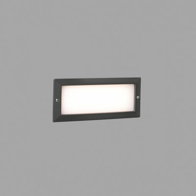 Luminosa Lighting Luminosa Stripe Outdoor Led Recessed Wall Light Wall Light Dark Grey 5W 3000K Ip54 - image 1