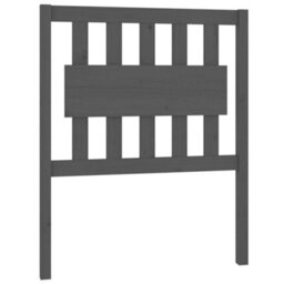 Berkfield Bed Headboard Grey 80.5X4X100 Cm Solid Wood Pine - thumbnail 2