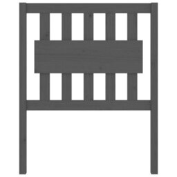 Berkfield Bed Headboard Grey 80.5X4X100 Cm Solid Wood Pine - thumbnail 3