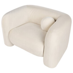 Beliani Armchair Leiren Velvet Off-White - thumbnail 7
