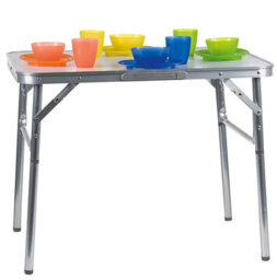 Portable Folding Aluminium Camping & Picnic Table - Adjustable Height For Garden, Bbq & More - thumbnail 5