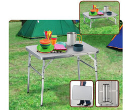 Portable Folding Aluminium Camping & Picnic Table - Adjustable Height For Garden, Bbq & More - thumbnail 7