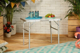 Portable Folding Aluminium Camping & Picnic Table - Adjustable Height For Garden, Bbq & More - thumbnail 6