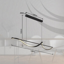 Luminosa Lighting Luminosa Violino Pendant Ceiling Light Matt Black Led 3000K - thumbnail 7