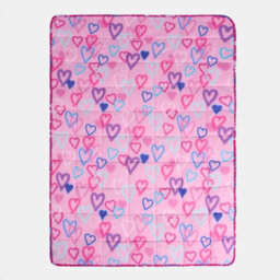 Ohs Kids Hearts Weighted Blanket, Purple - 3Kg - thumbnail 7