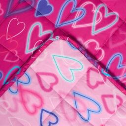Ohs Kids Hearts Weighted Blanket, Purple - 3Kg - thumbnail 8