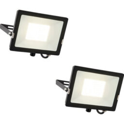 2 Pack Outdoor Waterproof Led Floodlight - 50W Cool White Led - Matt Black - thumbnail 1