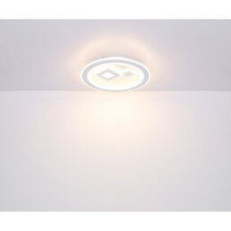Luminosa Lighting Luminosa Valeria Square Integrated Led Semi Flush Ceiling Light White 2X Led Dimmable 2700-6500K Remote Control - thumbnail 7