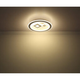 Luminosa Lighting Luminosa Valeria Square Integrated Led Semi Flush Ceiling Light White 2X Led Dimmable 2700-6500K Remote Control - thumbnail 6