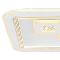 Luminosa Lighting Luminosa Valeria Square Integrated Led Semi Flush Ceiling Light White 2X Led Dimmable 2700-6500K Remote Control - thumbnail 5