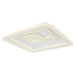 Luminosa Lighting Luminosa Valeria Square Integrated Led Semi Flush Ceiling Light White 2X Led Dimmable 2700-6500K Remote Control