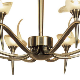 Luminosa Lighting Luminosa Viena Telescopic Pendant Round 8 Light G9, Antique Brass - thumbnail 5