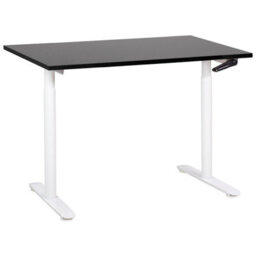 Beliani Manual Adjustable Standing Desk Destinas 120 Cm 72 Cm Black/ White