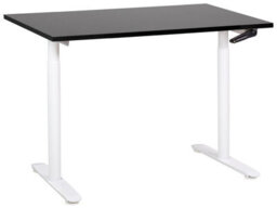 Beliani Manual Adjustable Standing Desk Destinas Black/ White 120 Cm 72 Cm - thumbnail 2