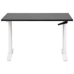 Beliani Manual Adjustable Standing Desk Destinas Black/ White 120 Cm 72 Cm - thumbnail 5