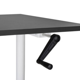 Beliani Manual Adjustable Standing Desk Destinas Black/ White 120 Cm 72 Cm - thumbnail 6