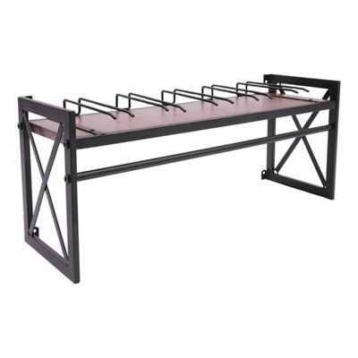Wine Rack Gin Shelf Rack Bottle 5 Glass Holder Wall Mounted Home Bar - image 1