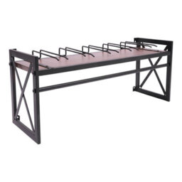 Wine Rack Gin Shelf Rack Bottle 5 Glass Holder Wall Mounted Home Bar - thumbnail 1
