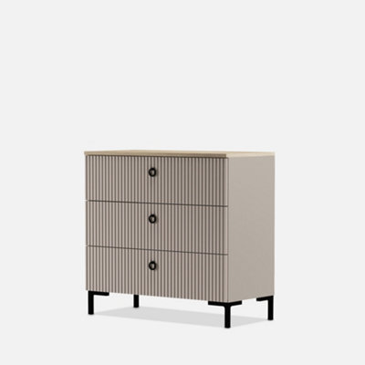 Heze Furniture Bella 3 Drawers Modern Loft Style Sideboard - image 1