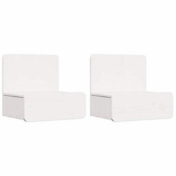Berkfield Classic Bedside Table 2 Pcs White 44 X 32.5 X 40 Cm Solid Pine Wood