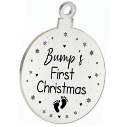 Red Ocean Bumps First Christmas Heart Decoration Acrylic Christmas Baubles - thumbnail 5