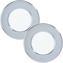 2 Pack Chrome Round Led Flush Downlights For Wall And Ceiling - 2.7W Recessed Spotlights - thumbnail 1