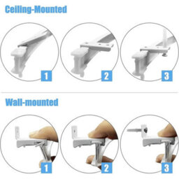 5M Flexible Ceiling Curtain Track Rail Straight Slide Window Hooks - thumbnail 3