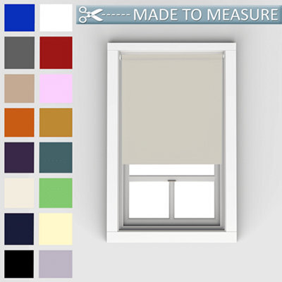 Caecus Blinds Made To Measure Blackout Roller Blind Natural 210Cm - image 1