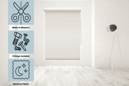 Caecus Blinds Made To Measure Blackout Roller Blind Natural 210Cm - thumbnail 2