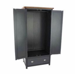 Core Products Dunkeld 2 Door, 1 Drawer Wardrobe - Midnight Blue, H190Cm X W90Cm X D55Cm - thumbnail 5
