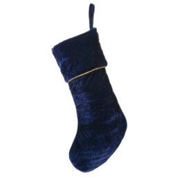 Dibor Blue Knightsbridge Velvet Xmas Gift Decoration Christmas Stocking For Kids - thumbnail 2