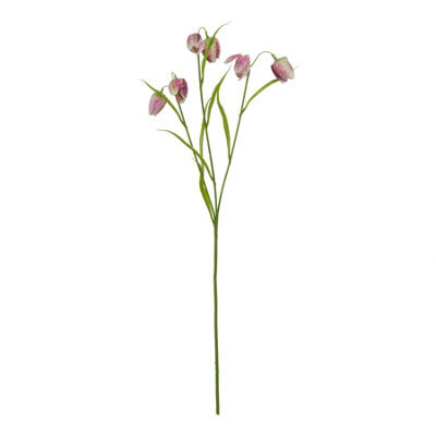 Wyld Haus Set Of 3 Artificial Purple Fritillaria Stems, 580mm Silk-Look Faux Flowers For Indoor Décor - image 1