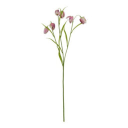 Wyld Haus Set Of 3 Artificial Purple Fritillaria Stems, 580mm Silk-Look Faux Flowers For Indoor Décor - thumbnail 1