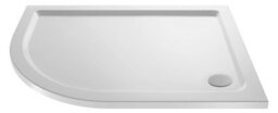 Balterley Shower Tray 1000mm X 800mm Premium Shower Tray, Left Hand Offset Quadrant - White - thumbnail 1