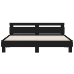 Berkfield Bed Frame With Led Without Mattress Black 180X200 Cm Super King - thumbnail 7
