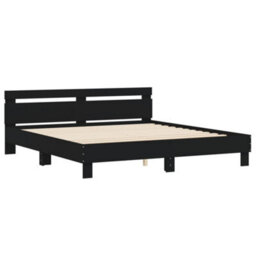 Berkfield Bed Frame With Led Without Mattress Black 180X200 Cm Super King - thumbnail 6