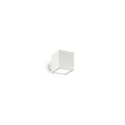 Ideal Lux Snif Square 1 Light Outdoor Up Down Wall Light White, Putty Ip44, G9 - image 1