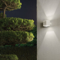 Ideal Lux Snif Square 1 Light Outdoor Up Down Wall Light White, Putty Ip44, G9 - thumbnail 2