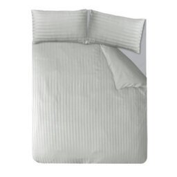 Smart Living Luxury Satin Stripe Reversible Duvet Cover With Pillowcase - thumbnail 3