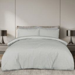 Smart Living Luxury Satin Stripe Reversible Duvet Cover With Pillowcase - thumbnail 2