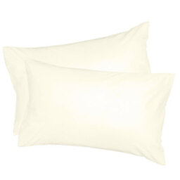 100% Bamboo Luxury Sateen Pillowcases (Set Of 2) In Cream By Euphoric Bedding - thumbnail 1