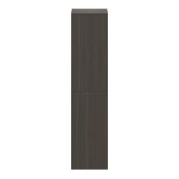 GoodHome Kentia Ribbed Effect Walnut Veneer Bathroom Double Column Cabinet (H)150Cm (W)35Cm - thumbnail 2