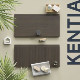 GoodHome Kentia Ribbed Effect Walnut Veneer Bathroom Double Column Cabinet (H)150Cm (W)35Cm - thumbnail 7