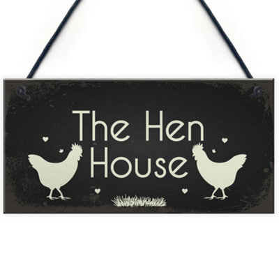 Red Ocean Funny Hen Cockerel Rooster Plaque Sign Chicken Cock Hen House Coop Egg Garden Gift - image 1
