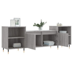 Berkfield Stylish Tv Cabinet Grey Sonoma 160X35X55 Cm Engineered Wood - thumbnail 4