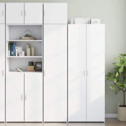 Berkfield Slim Storage Cabinet White 45X42.5X225 Cm Engineered Wood - thumbnail 1