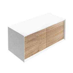 Plum&clay Declan White & Oak Wall Mounted Vanity Unit & Basin Set (W)1200mm (H)400mm